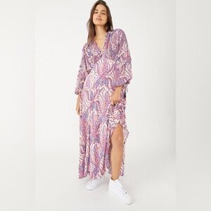 Free People Mirage Maxi Dress in Pink Paisley, Size 10